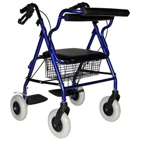 Silla Andadera Ruedas Híbrida Traslado Rollator De Aluminio