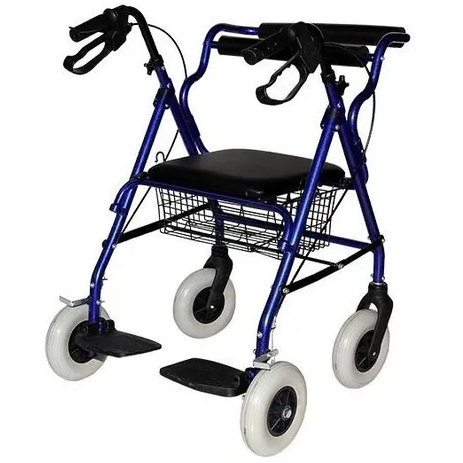 Silla Andadera Ruedas Híbrida Traslado Rollator De Aluminio