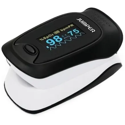 Oximetro De Pulso Para Dedo Jumper Pantalla Led Brillo Alarma y Sonidos Ajustable FDA