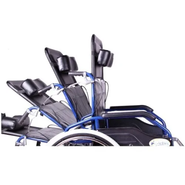 Silla De Ruedas Reclinable Elevapiernas Desmontable Acero