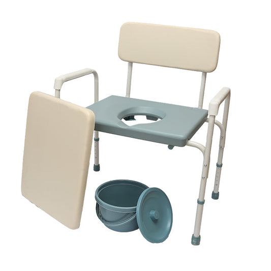 Silla Baño Wc Sanitario Bariatrico Cómodo Ajustable Aluminio